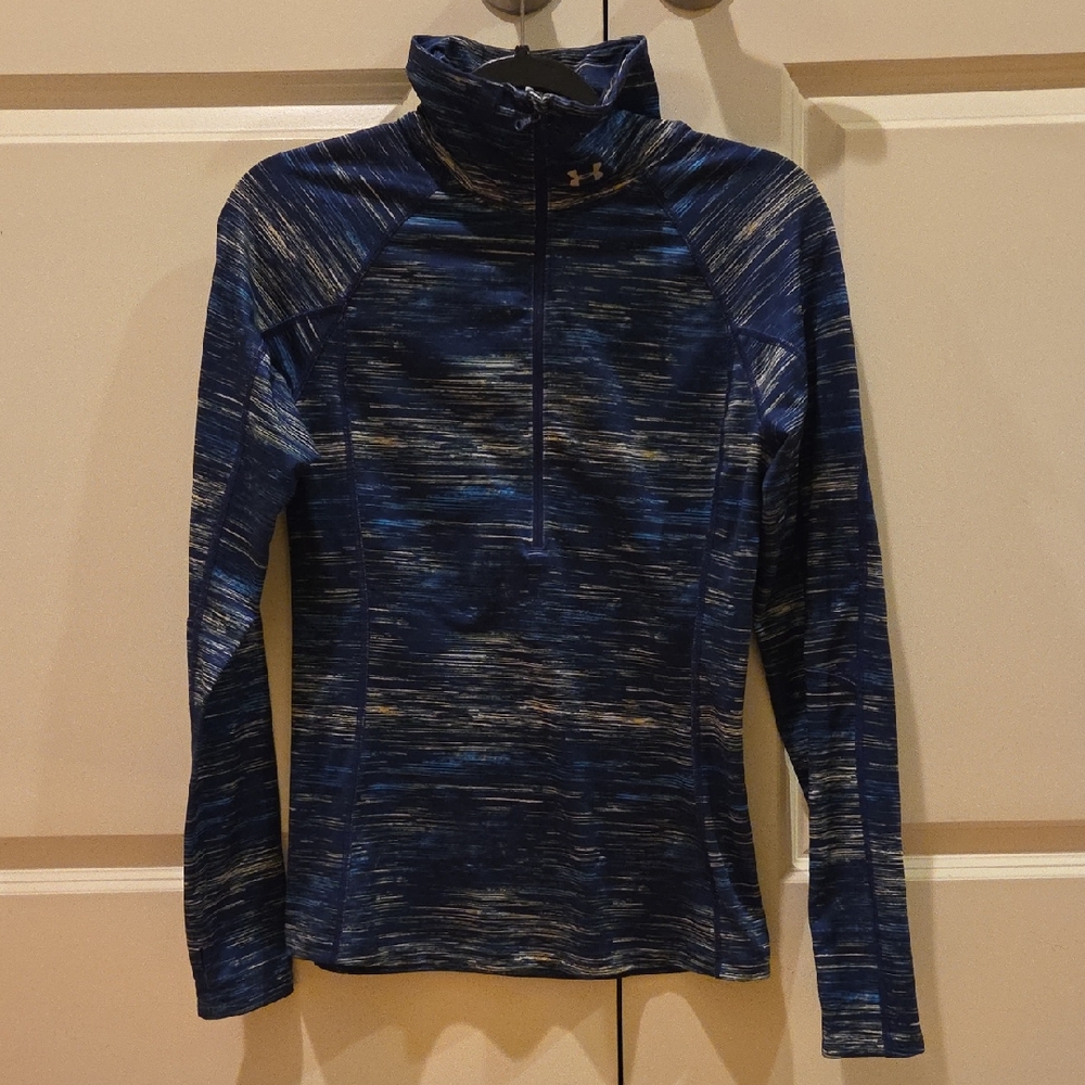 Under Armour Women’s Blue Space-Dye Half-Zip Performance Pullover